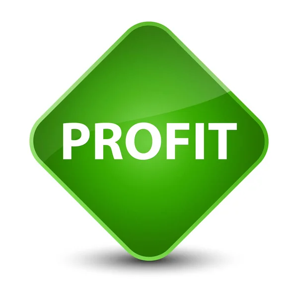 Profit elegant green diamond button — Stock Photo, Image