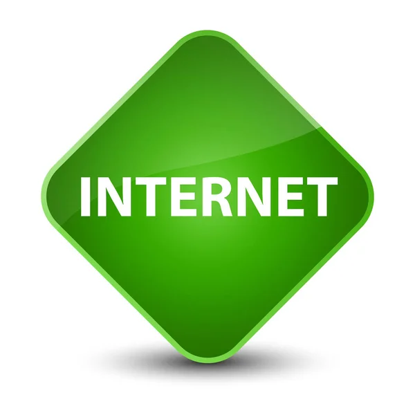 Internet elegáns zöld gyémánt gomb — Stock Fotó