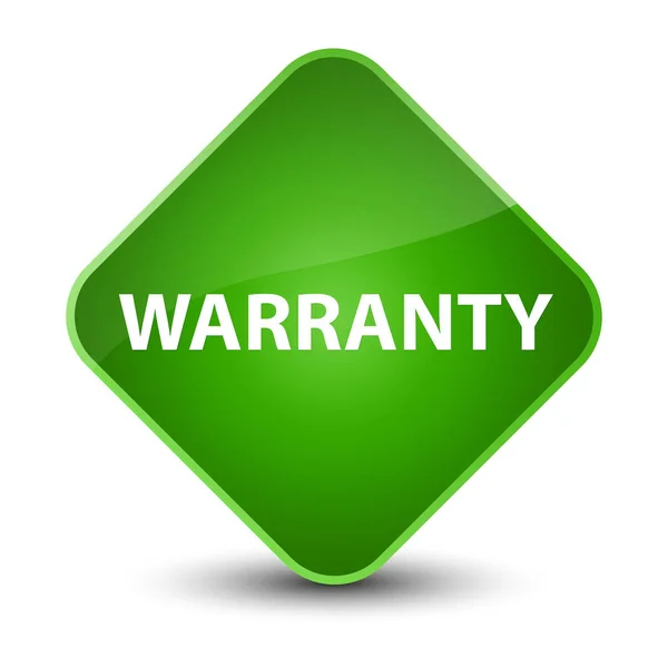 Warranty elegant green diamond button — Stock Photo, Image