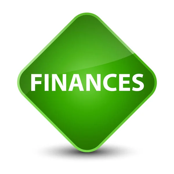 財政のエレガントな緑色のひし形のボタン — ストック写真