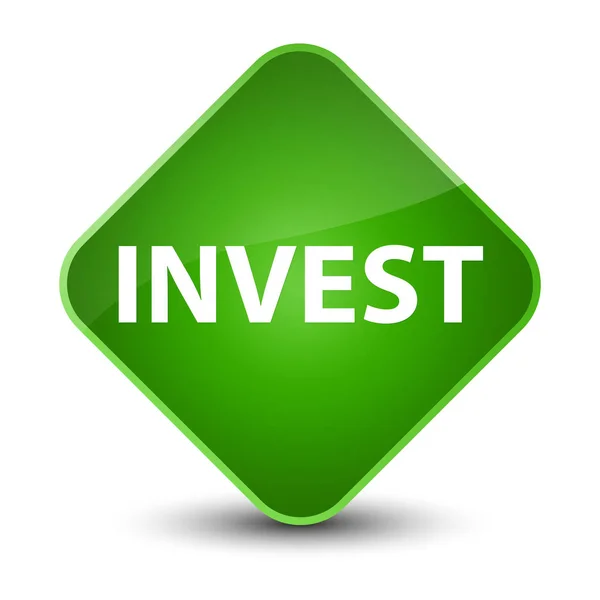 Invest elegáns zöld gyémánt gomb — Stock Fotó