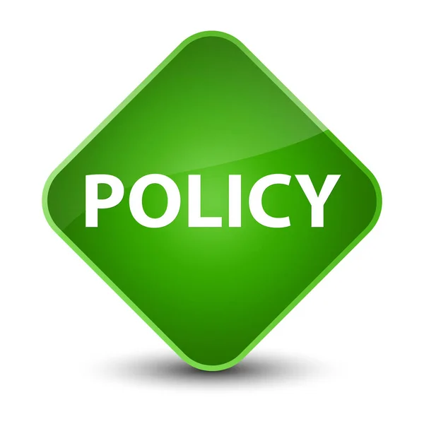 Policy elegant green diamond button