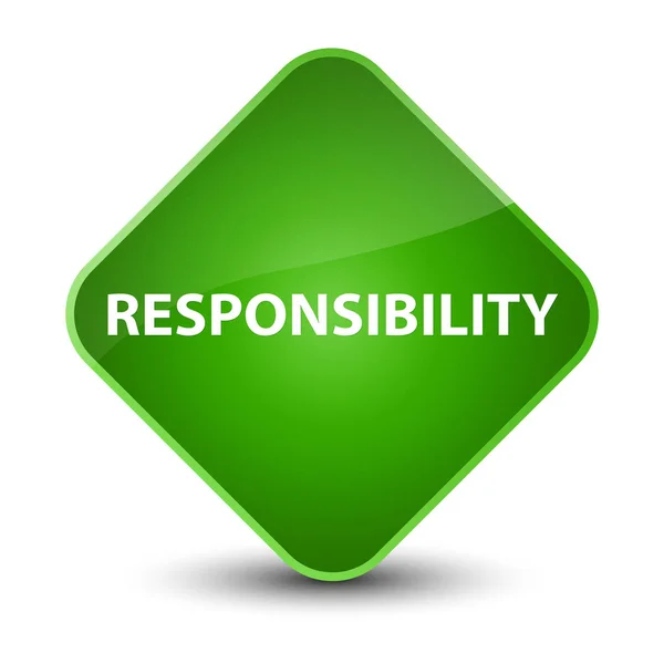 stock image Responsibility elegant green diamond button