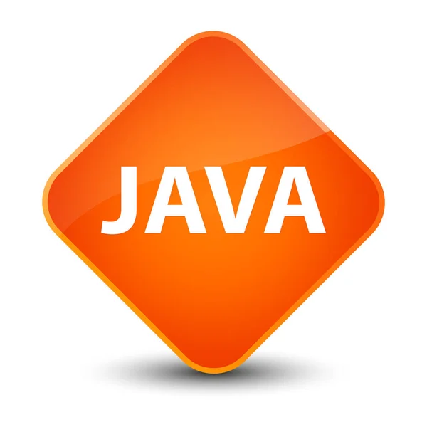 Java elegant orange diamond button — Stock Photo, Image