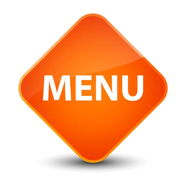 Menu elegant orange diamond button — Stock Photo, Image