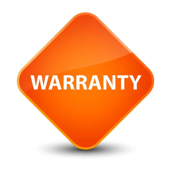 Warranty elegant orange diamond button — Stock Photo, Image