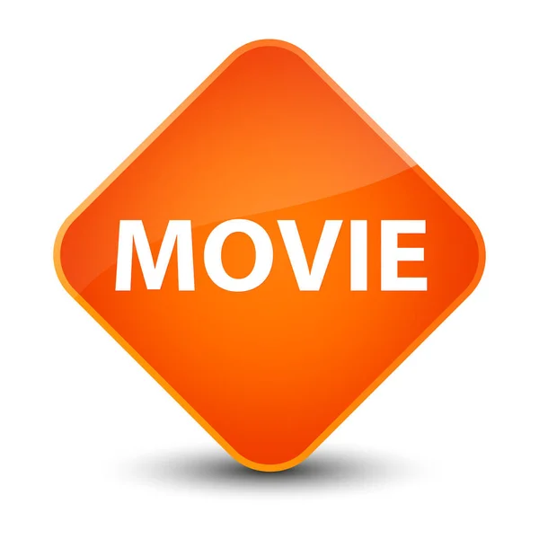 Movie elegant orange diamond button — Stock Photo, Image