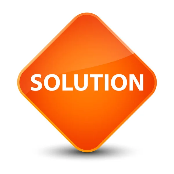 Solution elegant orange diamond button — Stock Photo, Image