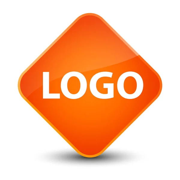 Logo elegante orange Diamant-Taste — Stockfoto