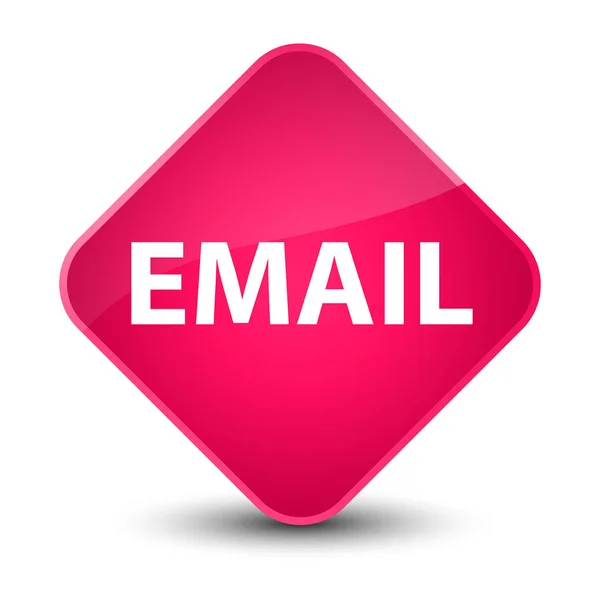 Email elegante botão de diamante rosa — Fotografia de Stock