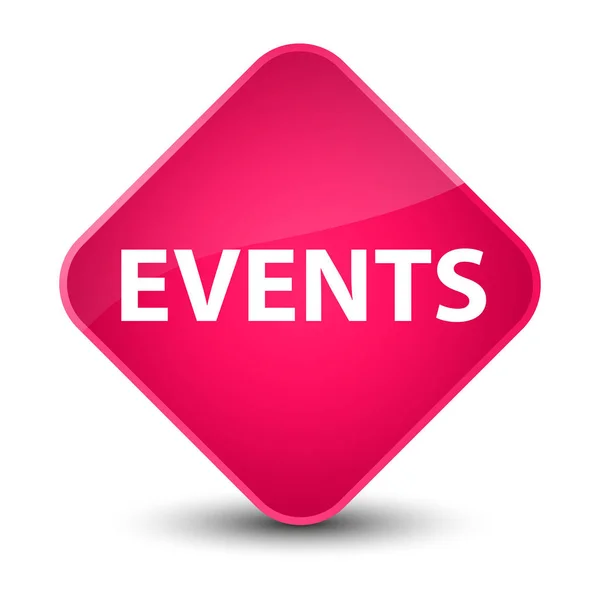 Events elegant pink diamond button — Stock Photo, Image