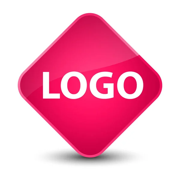 Logo elegante botão de diamante rosa — Fotografia de Stock