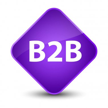 B2b zarif mor elmas düğmesi