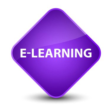 E-öğrenme zarif mor elmas düğmesi