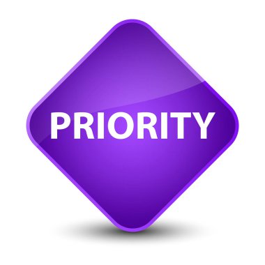 Öncelik zarif mor elmas düğmesini