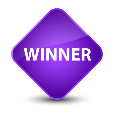 Kazanan zarif mor elmas düğmesi