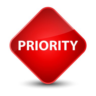 Öncelik zarif kırmızı elmas düğmesini