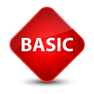 Temel zarif kırmızı elmas düğmesi