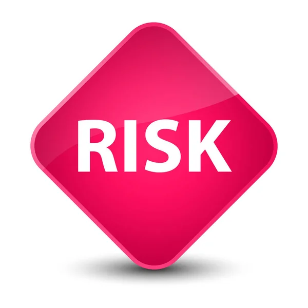 Risk elegant pink diamond button — Stock Photo, Image