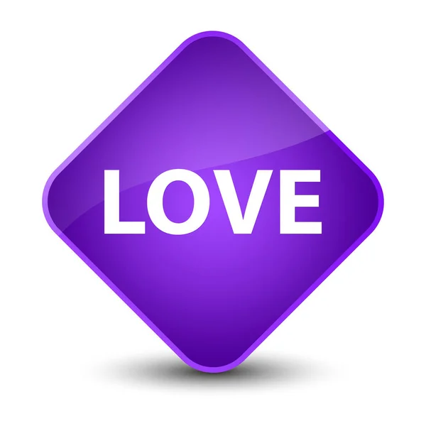 Love elegant purple diamond button — Stock Photo, Image