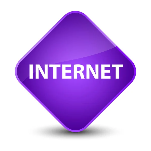 Elegantní fialový kosočtverec tlačítko Internet — Stock fotografie