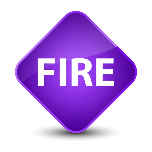 Fire elegant purple diamond button — Stock Photo, Image