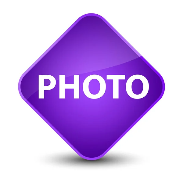 Elegantní fialový kosočtverec tlačítko Photo — Stock fotografie