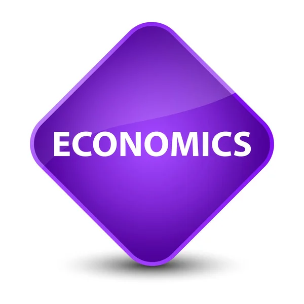 Economics elegant purple diamond button — Stock Photo, Image