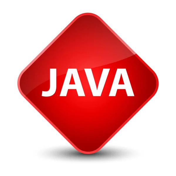 赤いダイヤのエレガントな「Java」ボタン — ストック写真