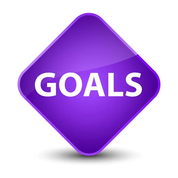 Goals elegant purple diamond button — Stock Photo, Image