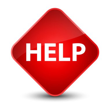 Yardım zarif kırmızı elmas düğmesi