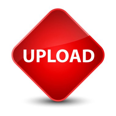 Zarif kırmızı elmas düğmesini upload