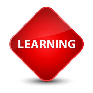 Öğrenme zarif kırmızı elmas düğmesi