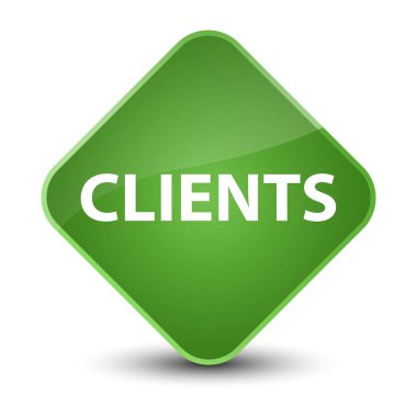 İstemciler zarif yumuşak yeşil elmas düğmesi