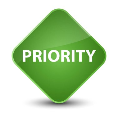 Öncelik zarif yumuşak yeşil elmas düğmesini