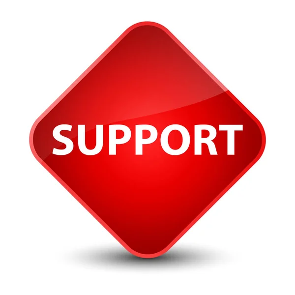 Support elegant red diamond button — Stock Photo, Image