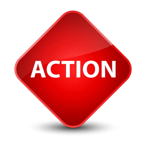 Action elegant red diamond button — Stock Photo, Image