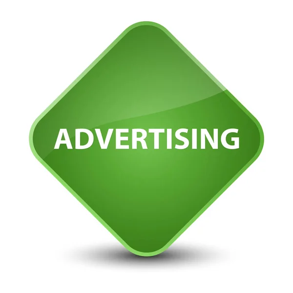 Advertising elegant soft green diamond button — Stock Photo, Image