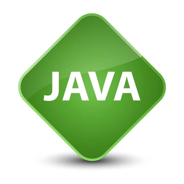 エレガントな柔らかい緑色のひし形「Java」ボタン — ストック写真