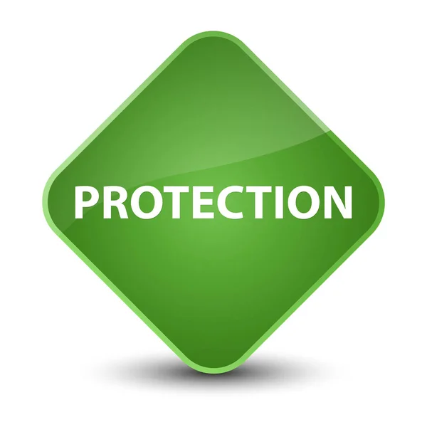 Ochrona elegancki miękki zielony diament przycisk — Zdjęcie stockowe