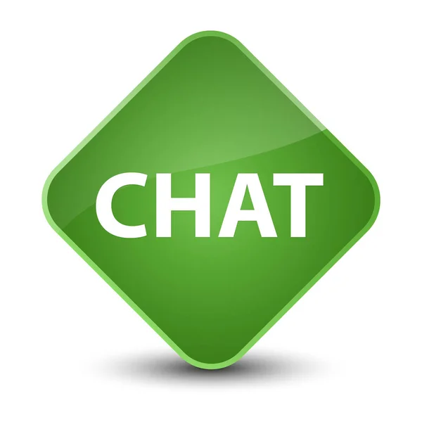 Elegant mjuk grön diamant chattknappen — Stockfoto