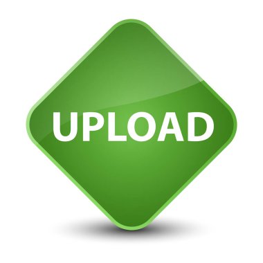 Zarif yumuşak yeşil elmas düğmesini upload