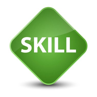 Beceri zarif yumuşak yeşil elmas düğmesi