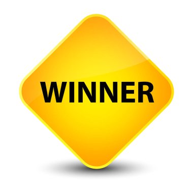 Kazanan zarif sarı elmas düğmesi