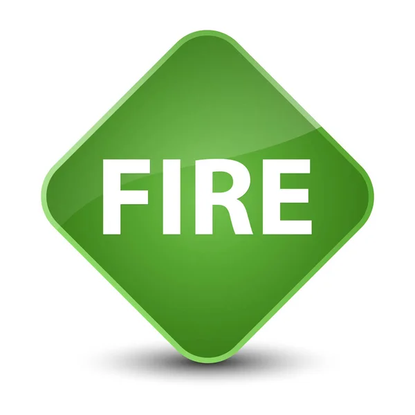 Fire elegant soft green diamond button — Stock Photo, Image