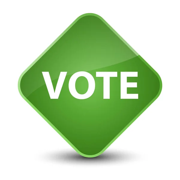 Vote elegant soft green diamond button — Stock Photo, Image