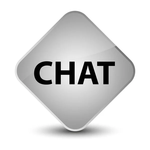 Chat elegant white diamond button — Stock Photo, Image