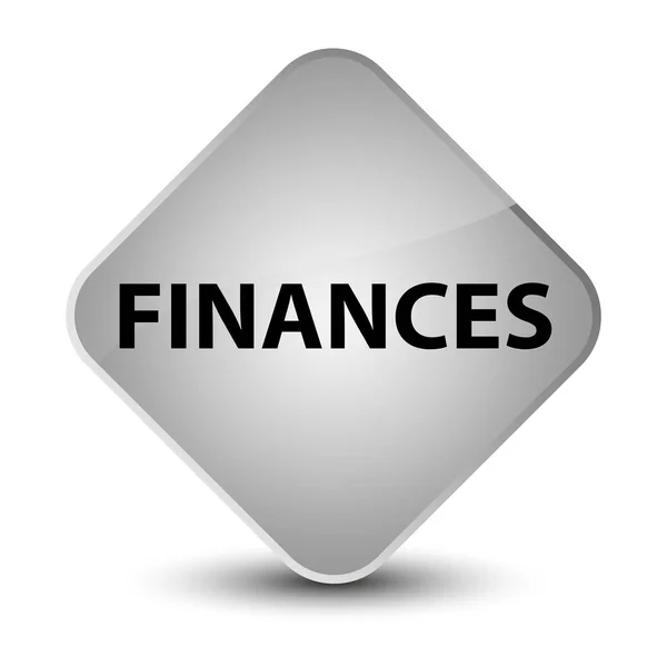 Finances elegant white diamond button — Stock Photo, Image