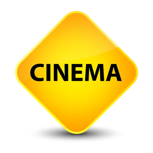 Cinema elegant yellow diamond button — Stock Photo, Image