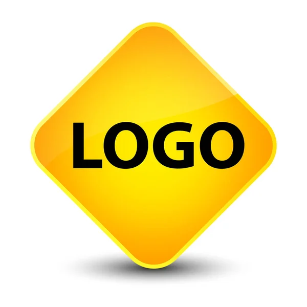 Logo zarif sarı elmas düğmesi — Stok fotoğraf